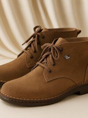 Finn Comfort Tan Nubuck Desert Boots Women’s 9 Granola Girl CabinCore Style